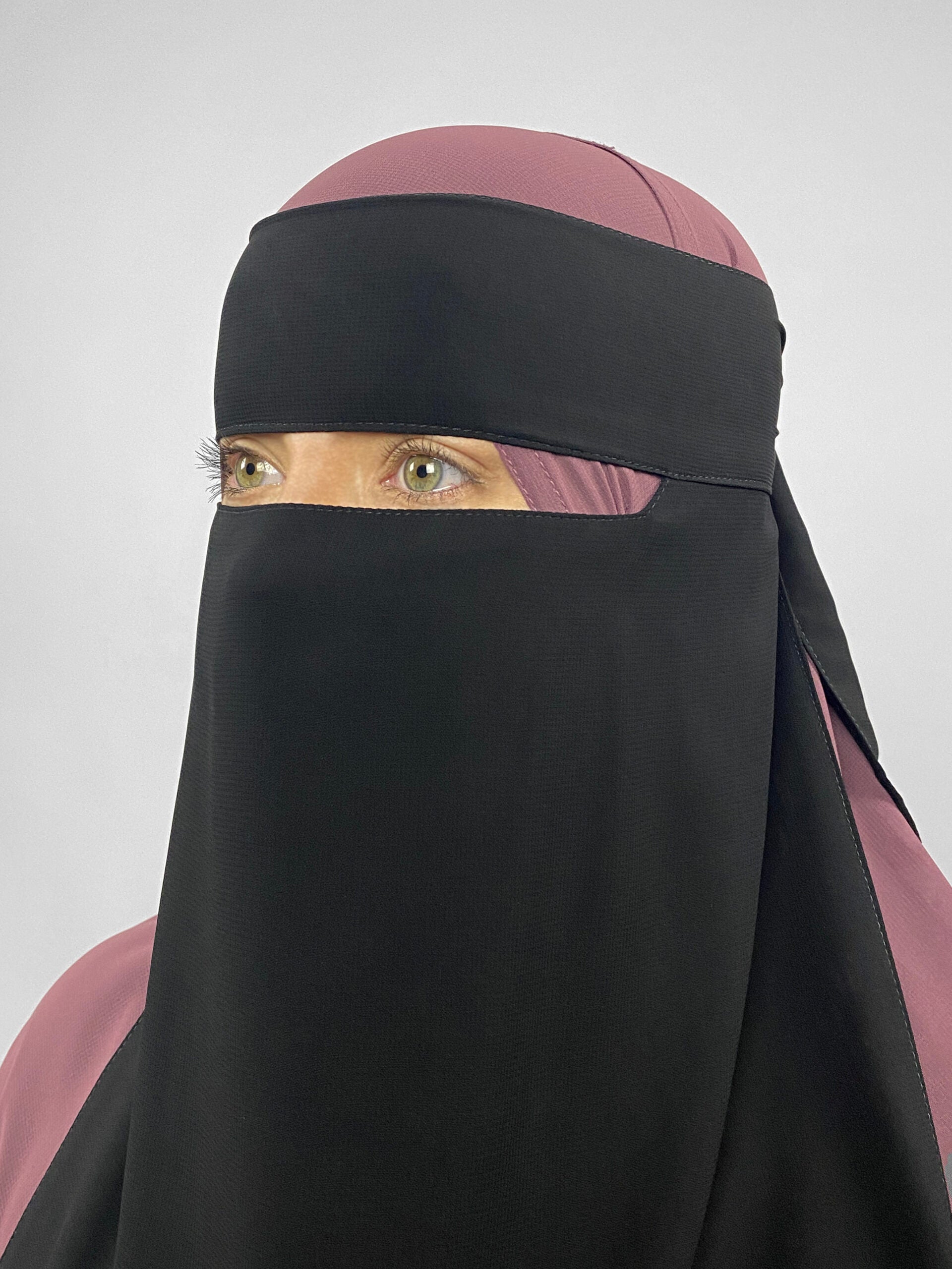 Extra Long 24" Niqab | 1 Layer | No Pinch