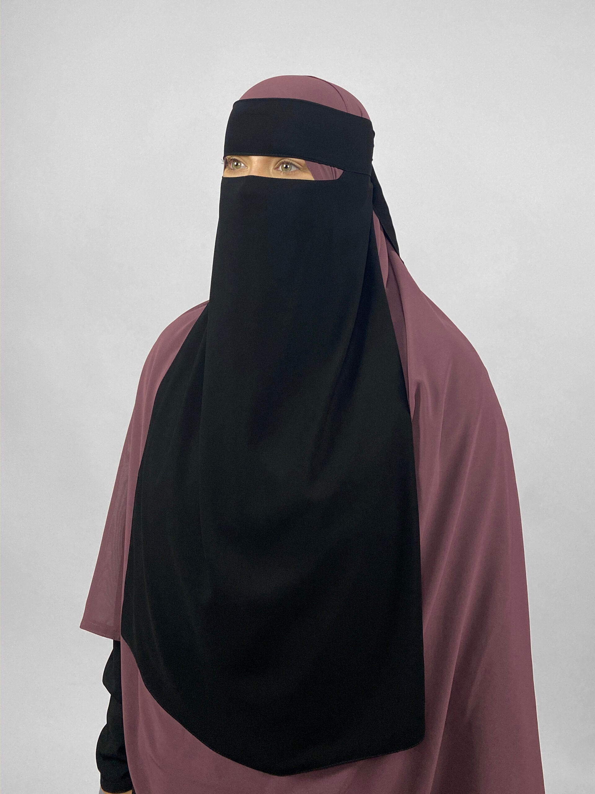Extra Long 24" Niqab | 1 Layer | No Pinch