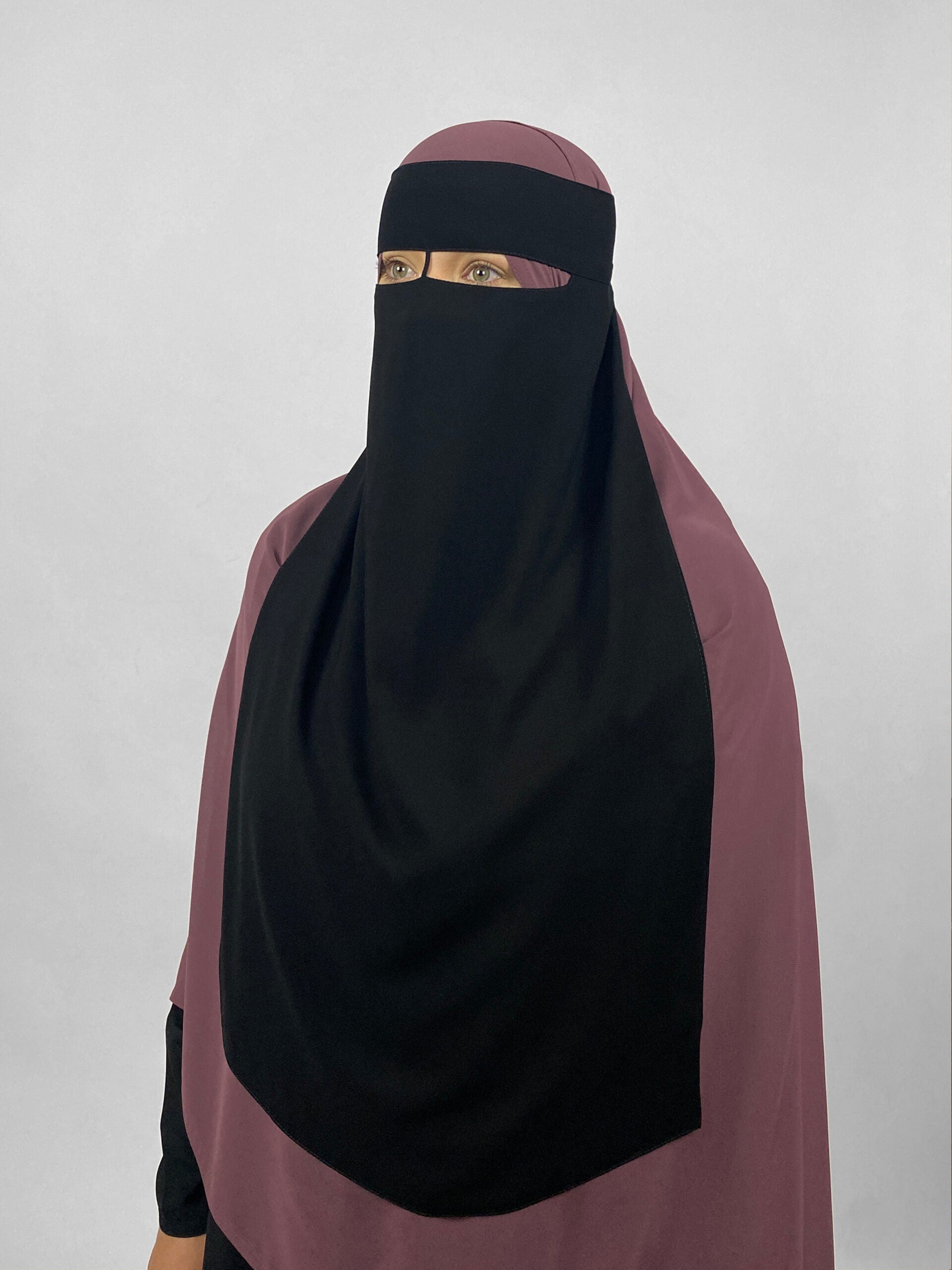 Extra Long Niqab | 1 Layer | Thick Nose String