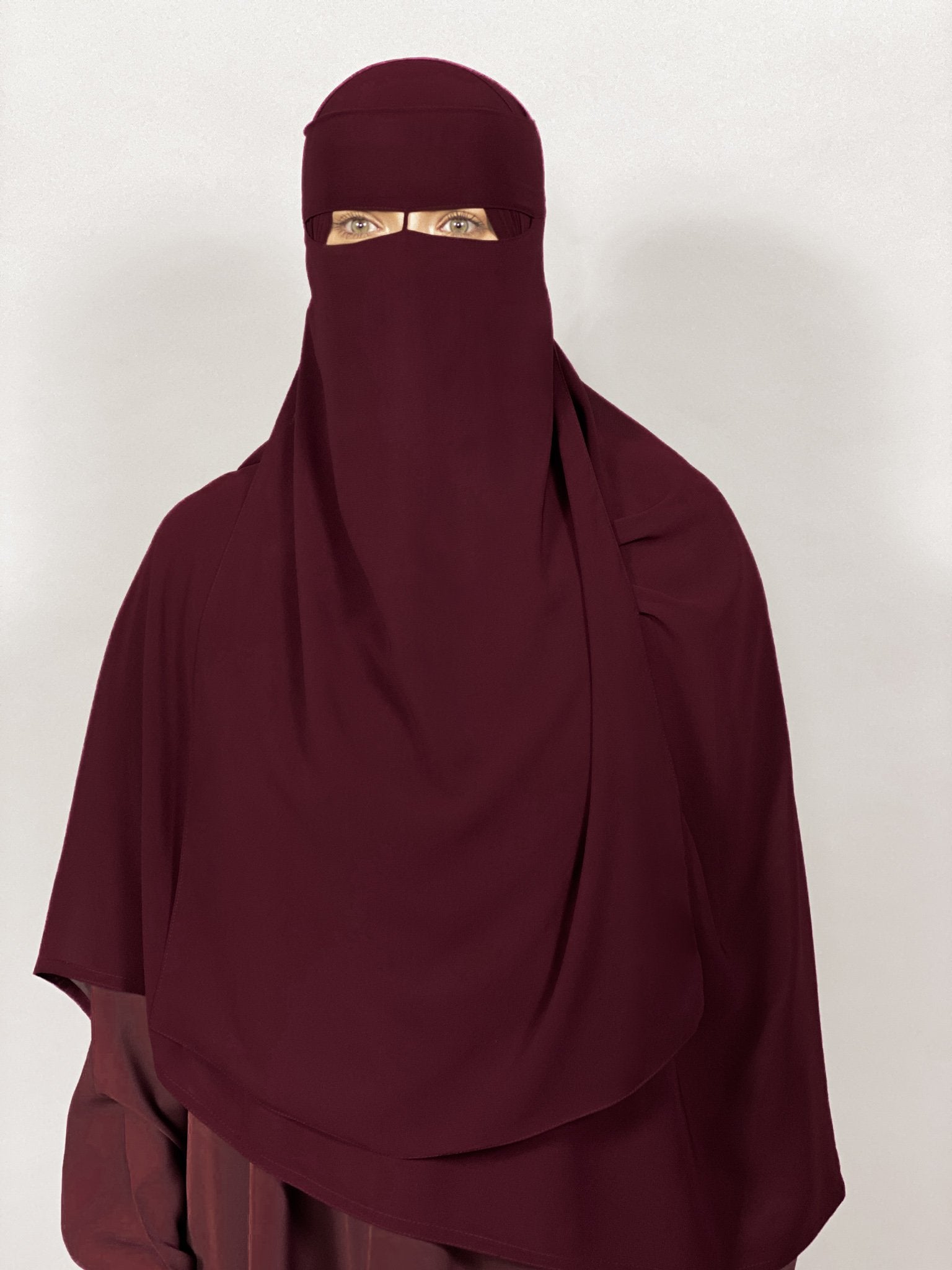 Extra Long 24" Niqab | 1 Layer | Thin Nose String