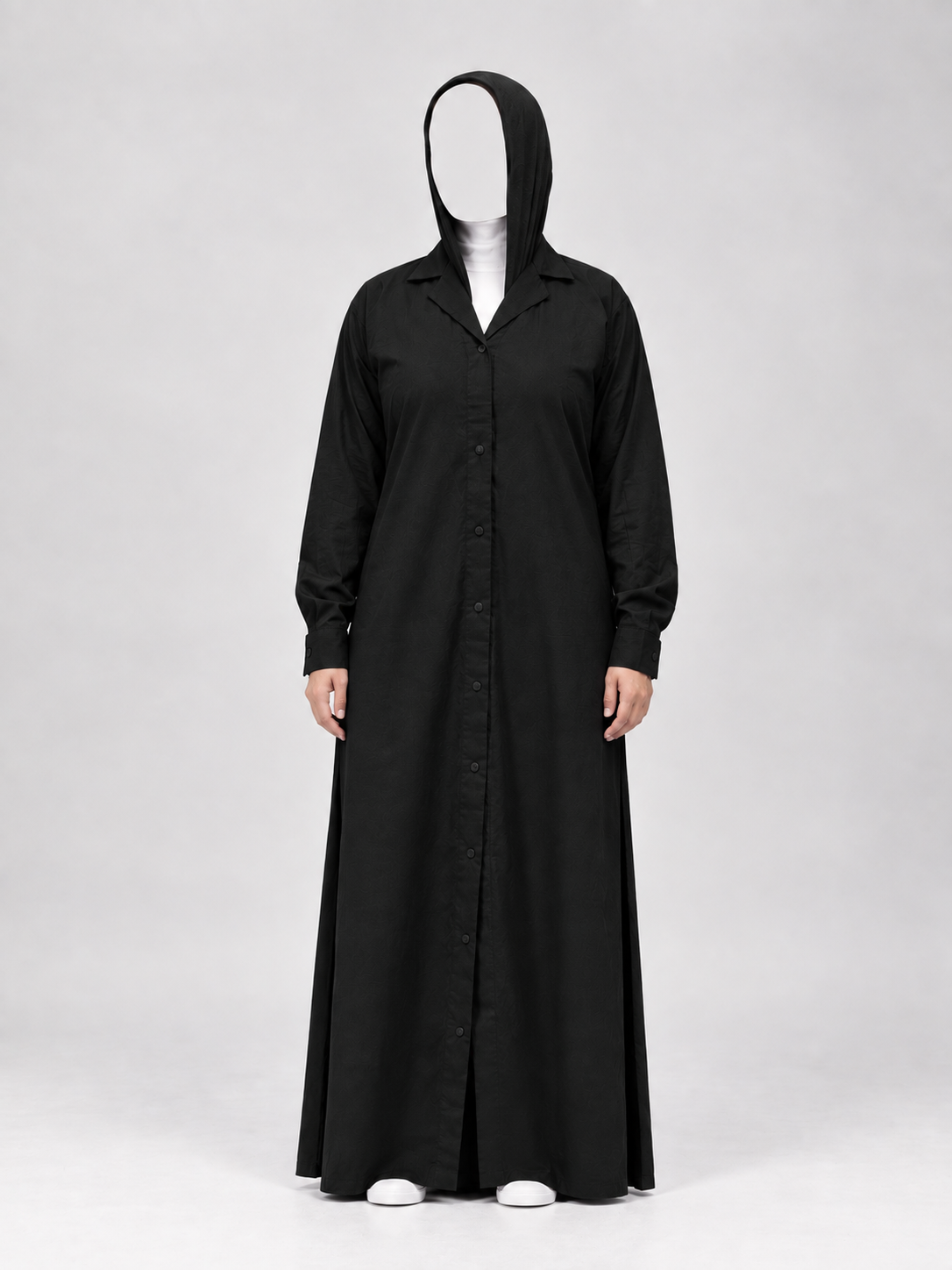 Cotton Modest Co-Ord Set | Shirt Style Abaya with Wide Leg Palazzo Trousers