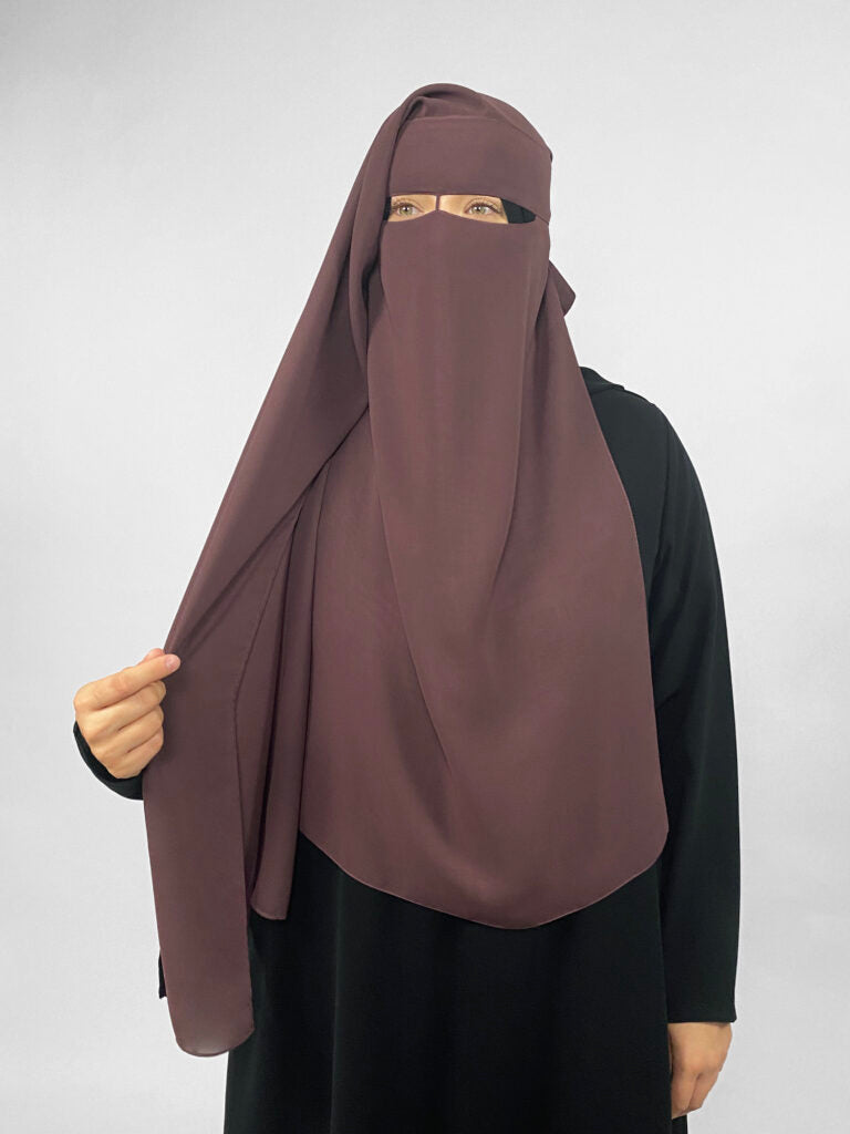 Long Rectangular 2 Layer Niqab | Nose String