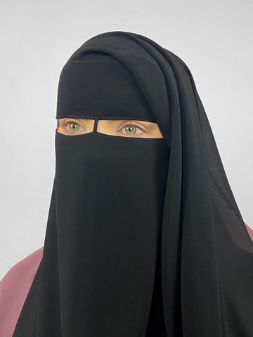 Long 3 Layer Diamond Niqab | Nose String