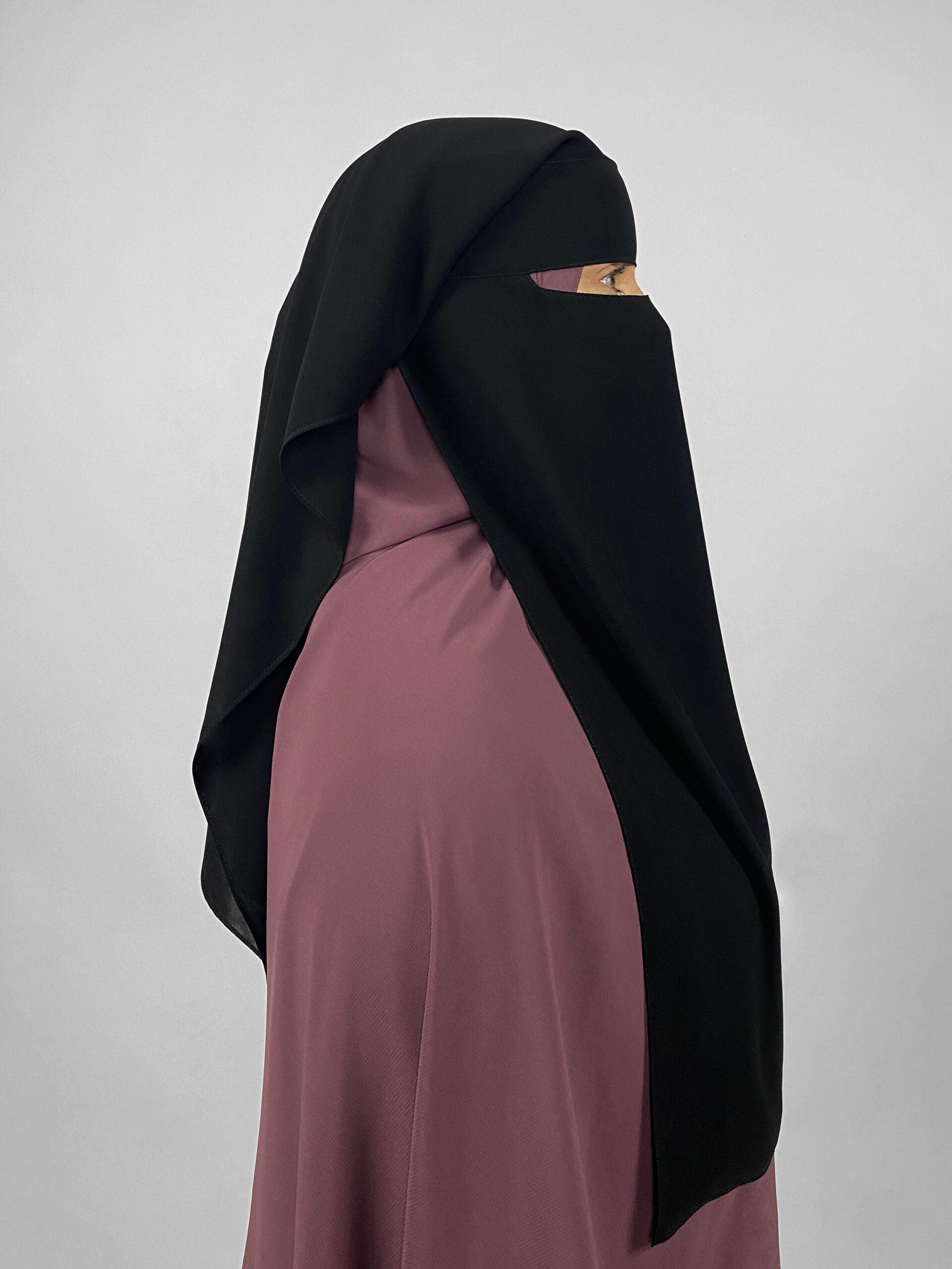 Long 3 Layer Diamond Niqab | No-Pinch