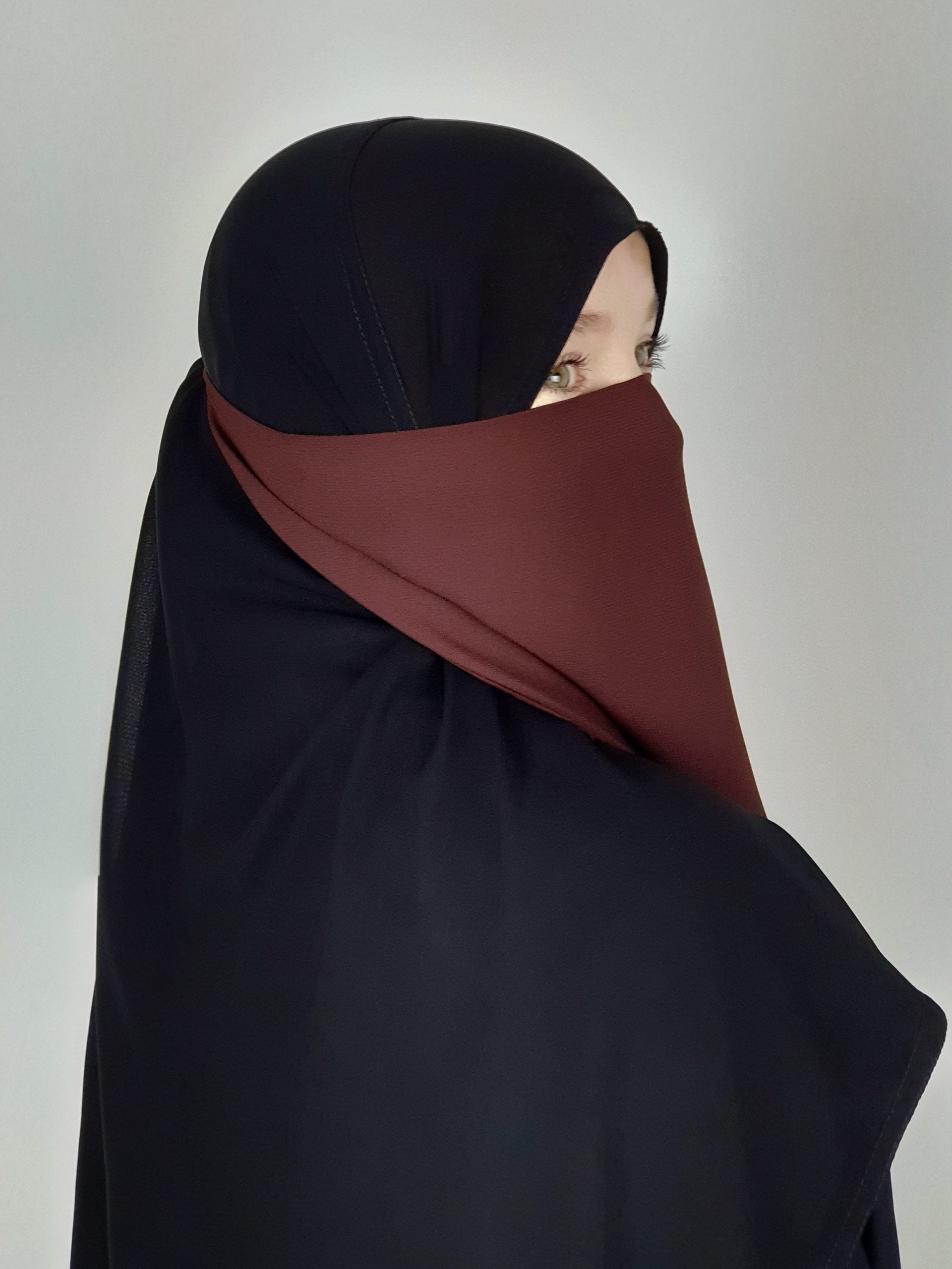 Extra Long 24" Half Niqab | Elastic Back