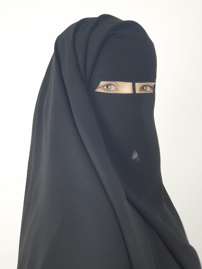 Long Rectangular 2 Layer Niqab | Nose String
