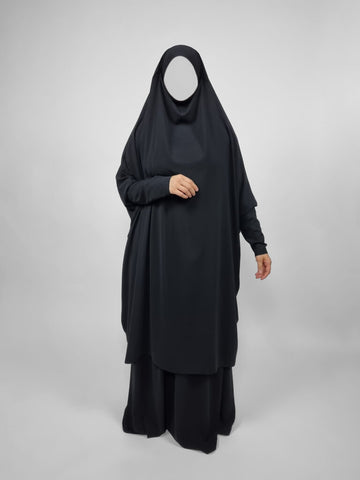 Matte 2 Piece Wudhu Friendly Jilbab | Zip Cuffs