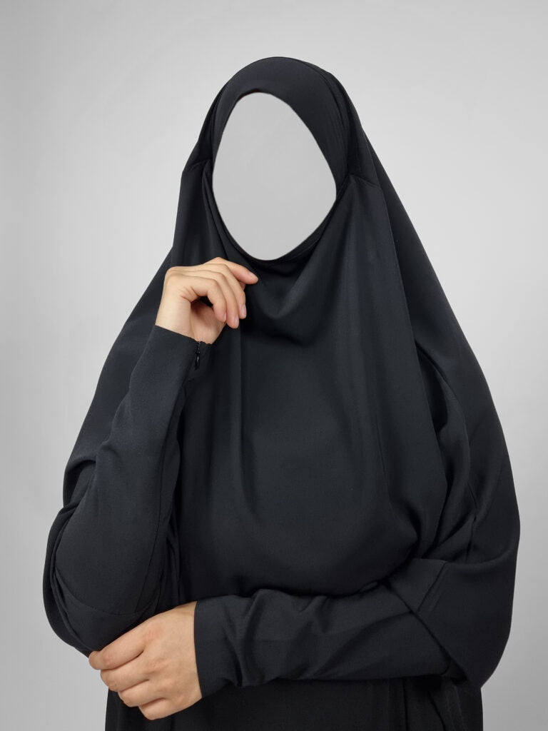 Matte 2 Piece Wudhu Friendly Jilbab | Zip Cuffs