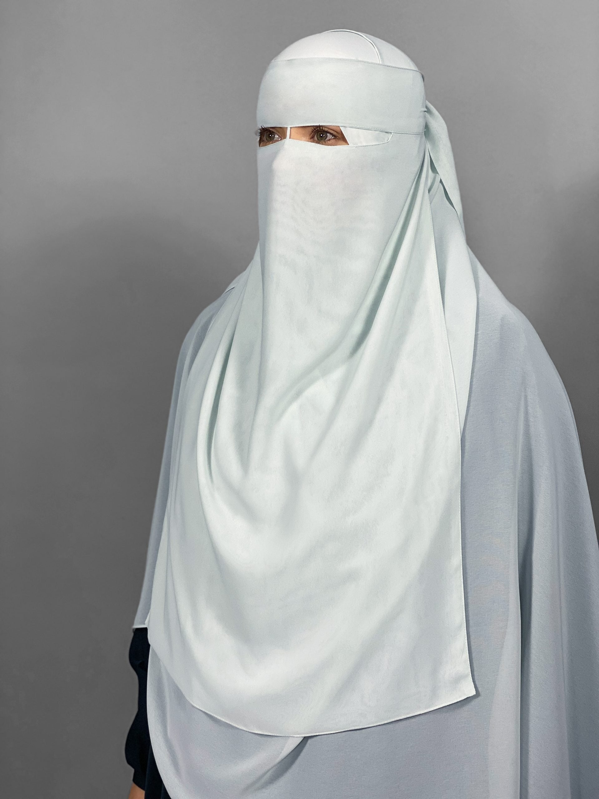 Extra Long 24" Niqab | 1 Layer | Thin Nose String