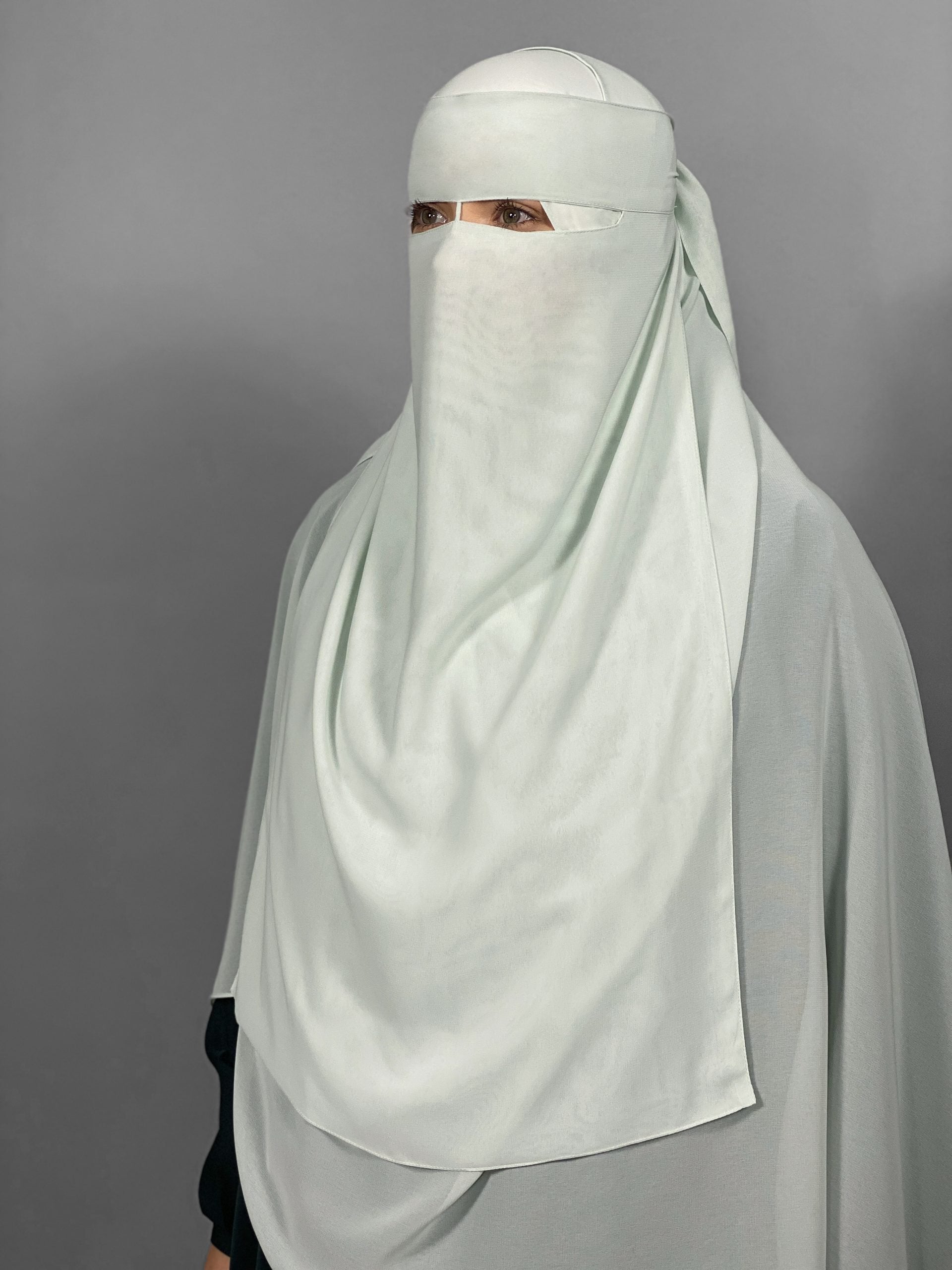 Extra Long 24" Niqab | 1 Layer | Thin Nose String