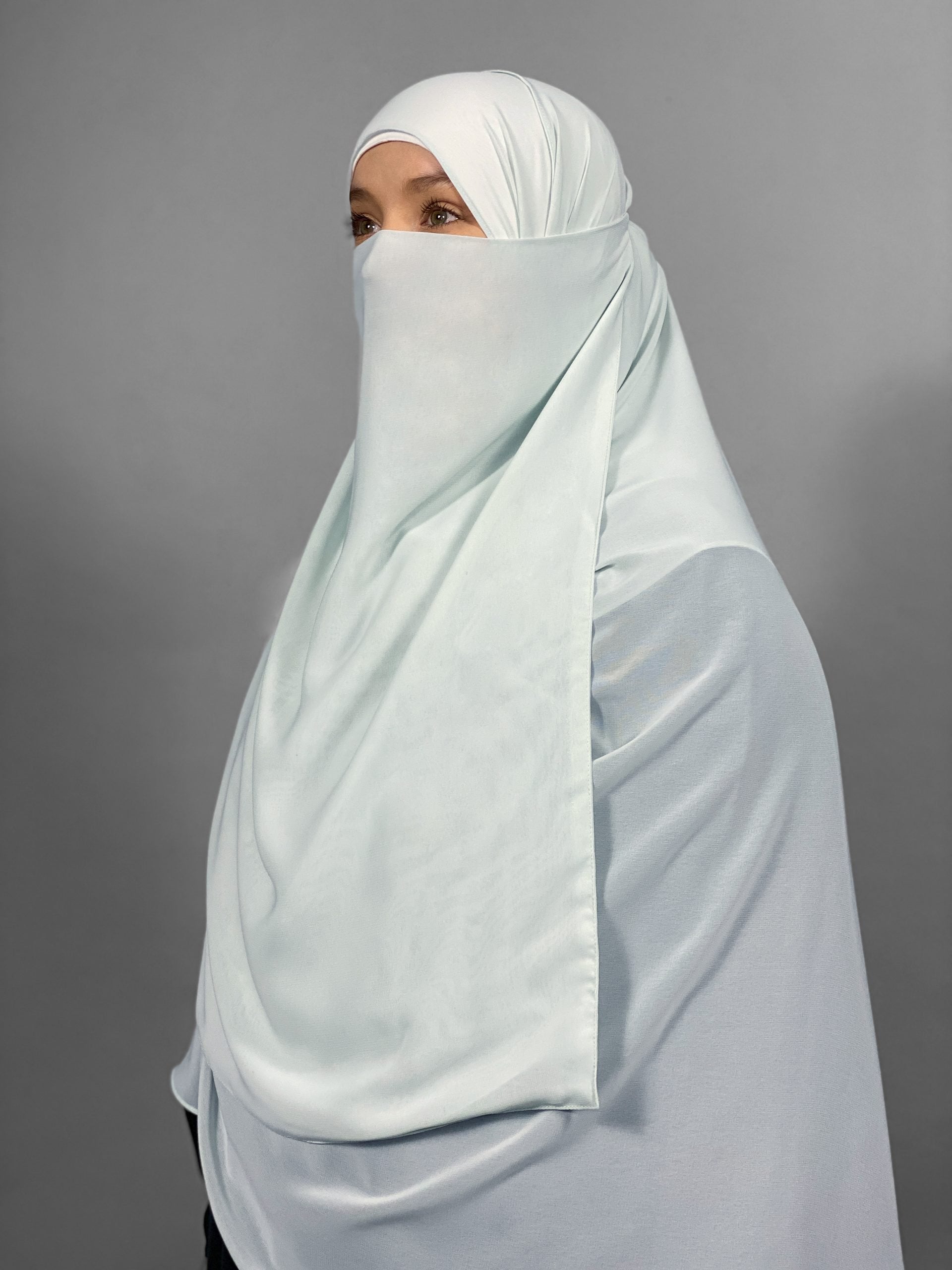 Extra Long 24" Half Niqab | Elastic Back