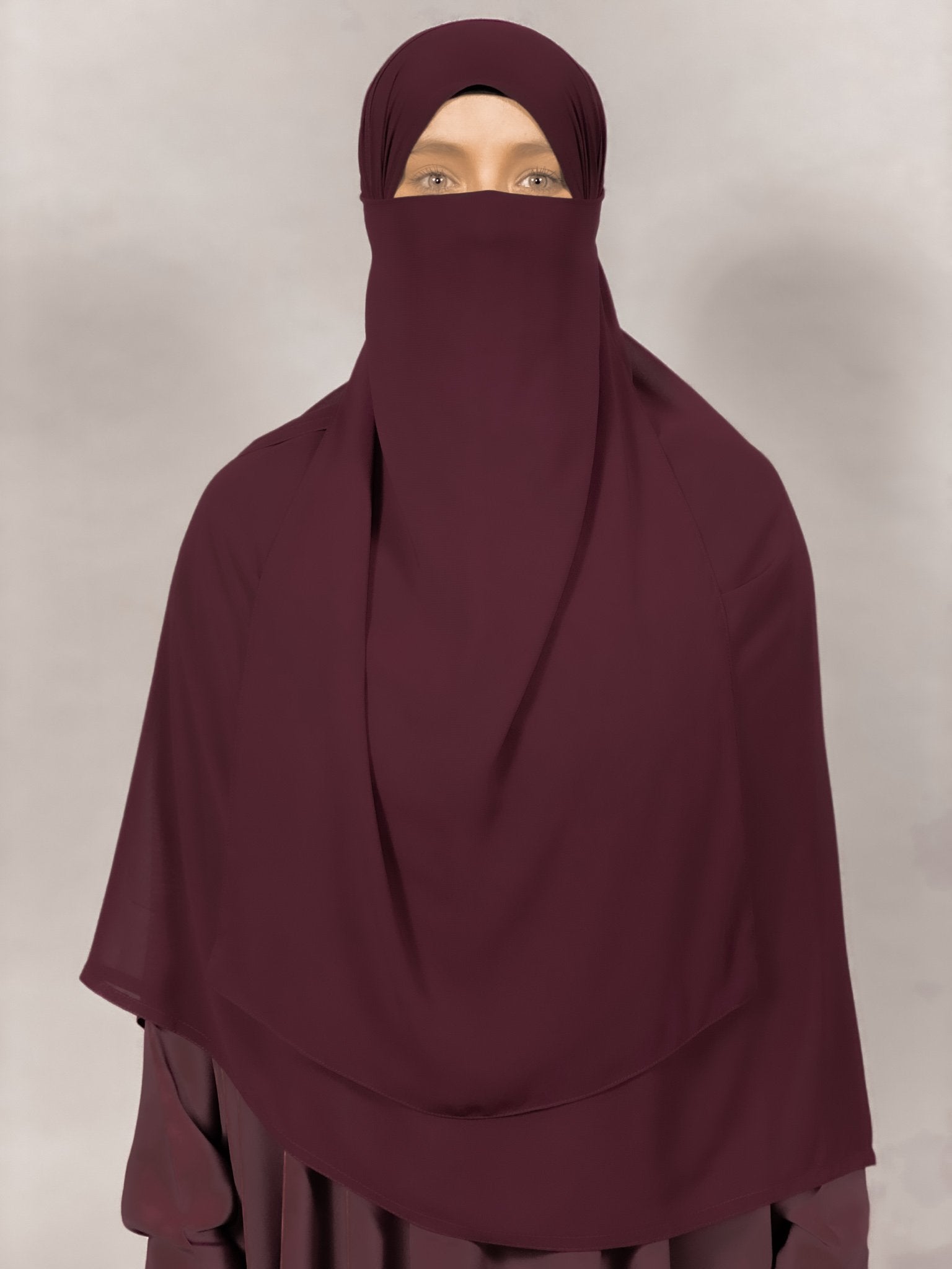 Extra Long 24" Half Niqab | Elastic Back