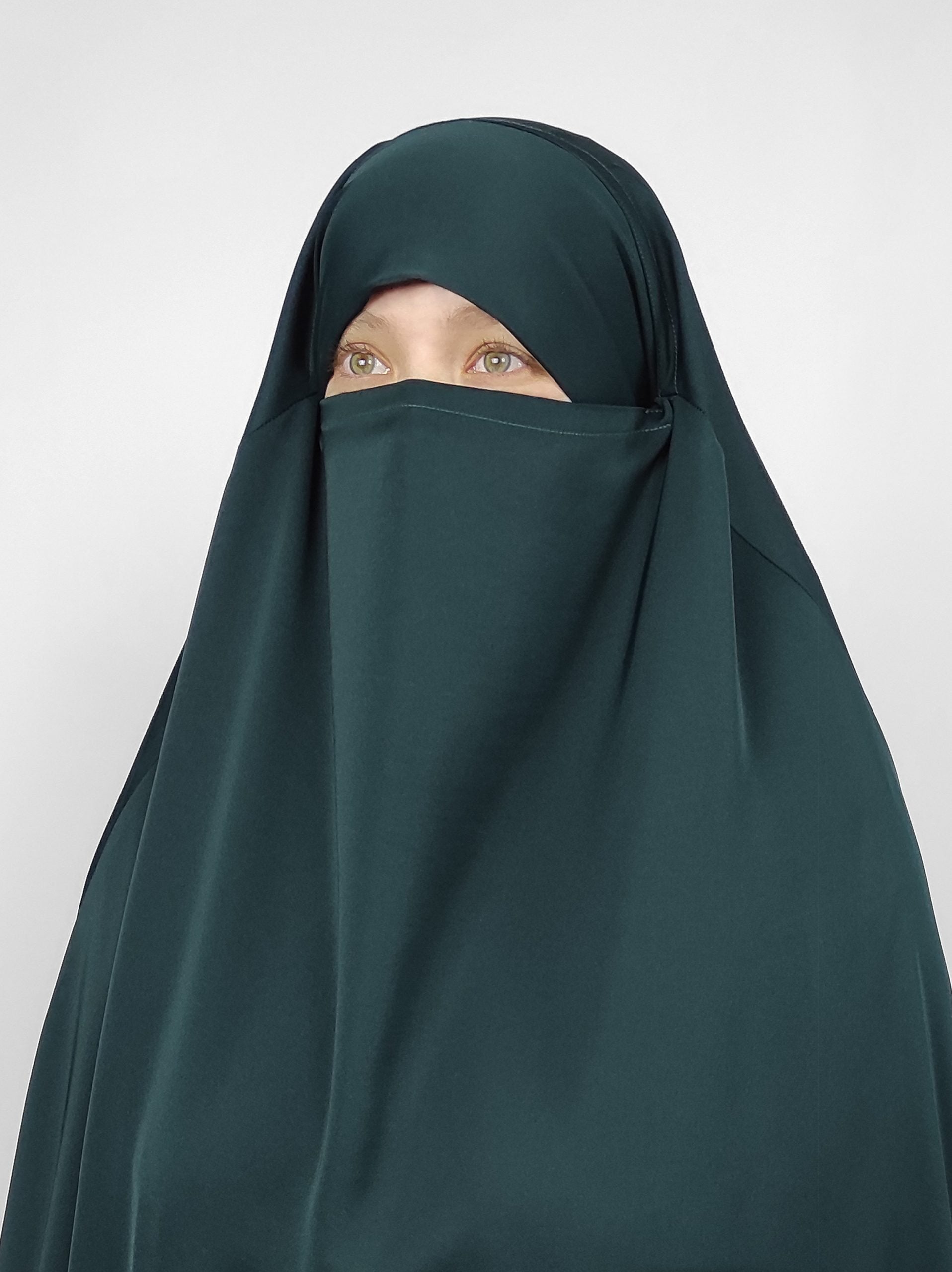 Teal Green Diamond Khimar | Short