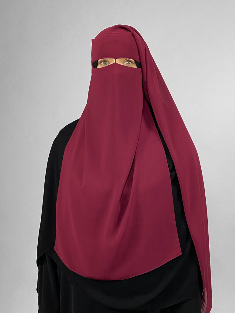 Long Rectangular 2 Layer Niqab | Nose String