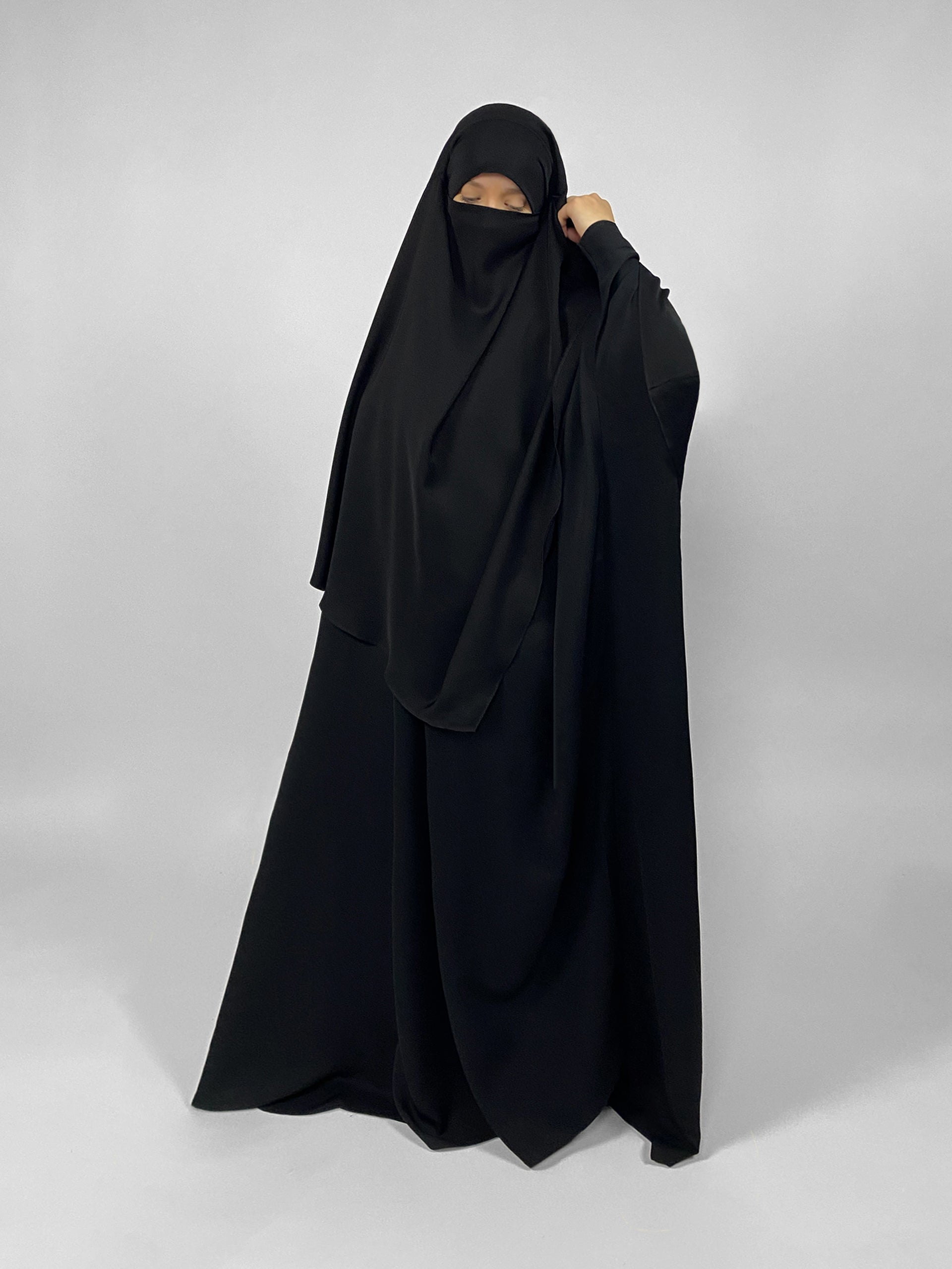 Short Black Diamond Khimar