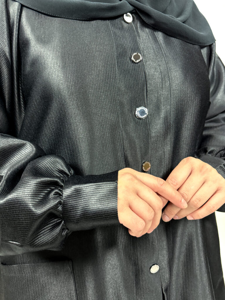 Thick Abaya Coat | Buttons