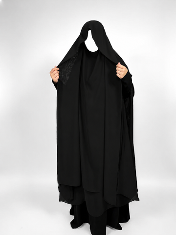 The Concealed Khimar | Long | 2 Layer | Snap Buttons
