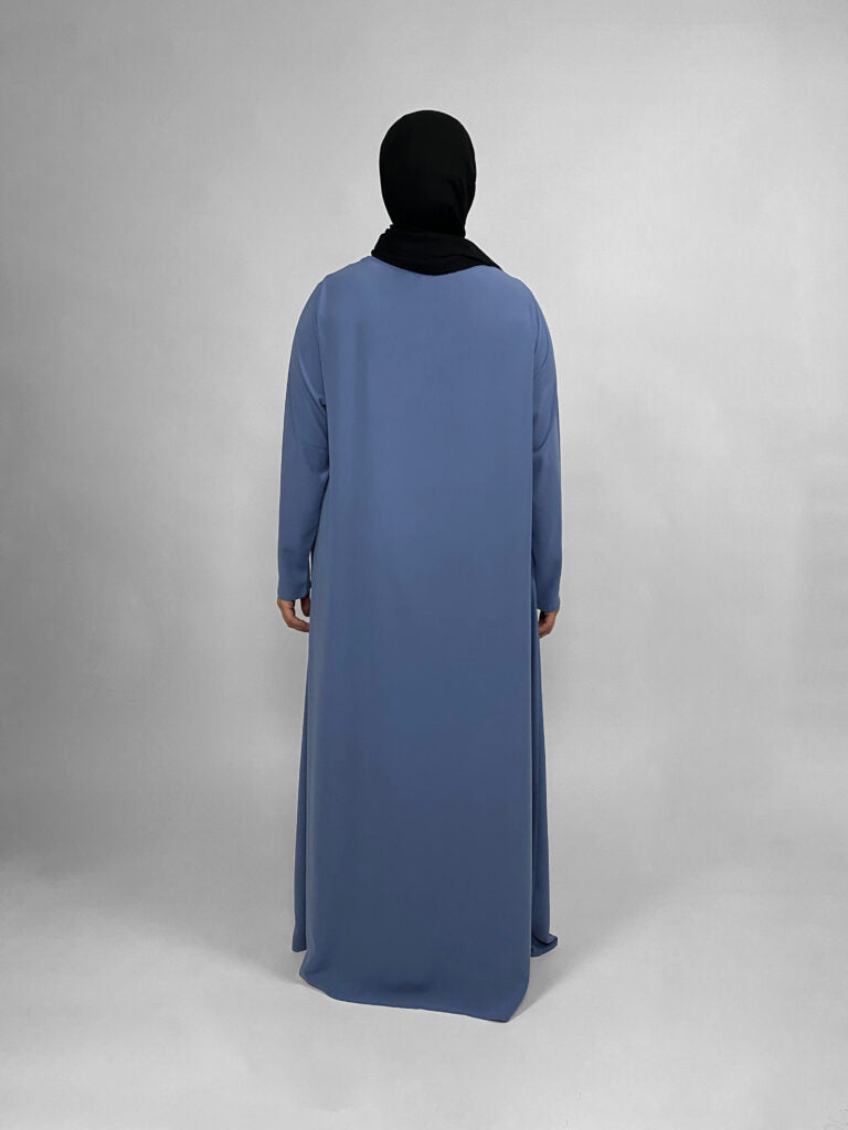 Plain Abaya with Pockets | Round neck | Matte