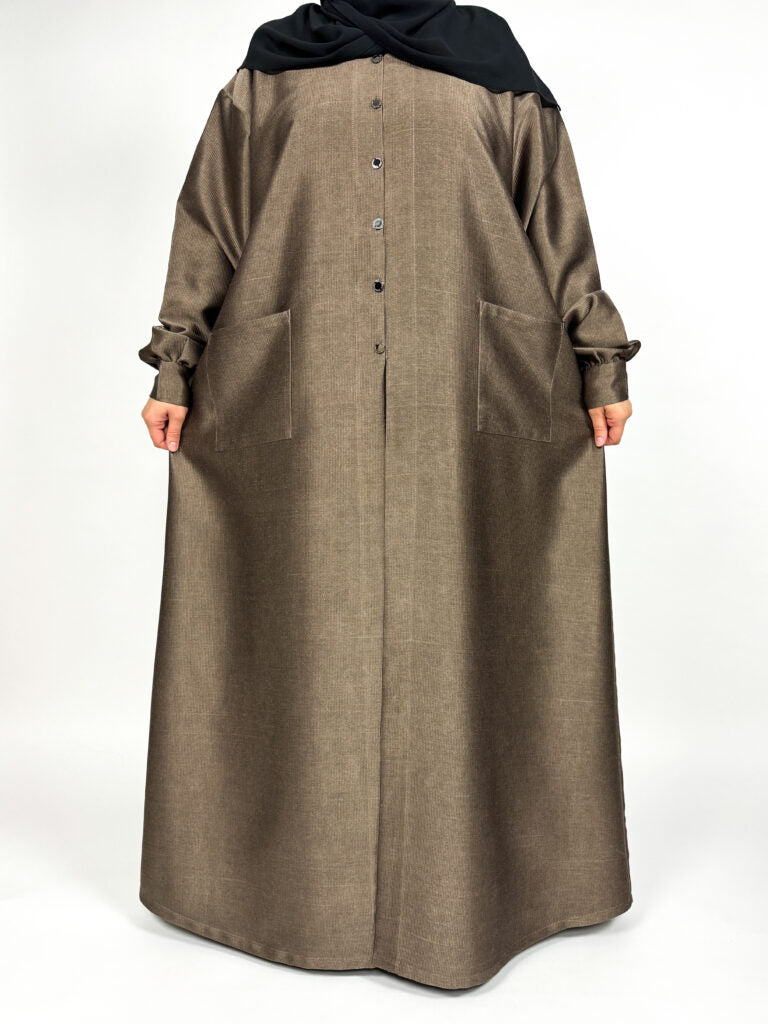Thick Abaya Coat | Buttons