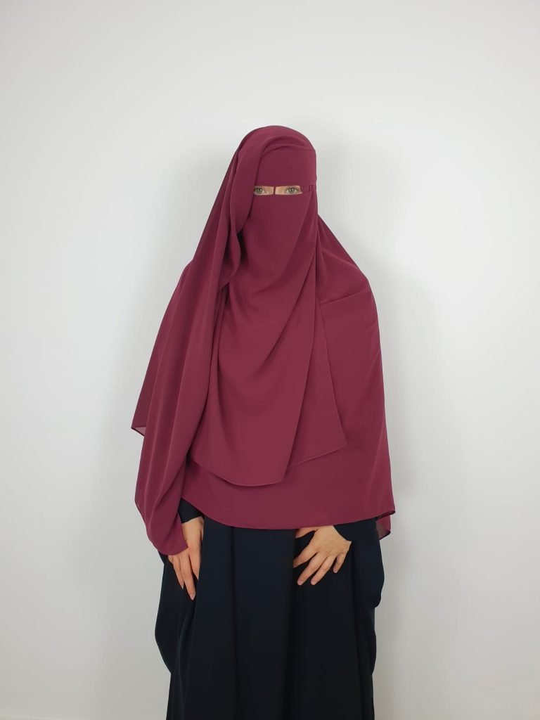 Long Rectangular 2 Layer Niqab | Nose String