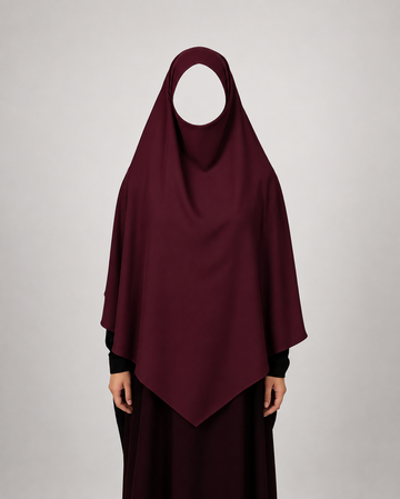 Maroon Diamond Khimar | Short