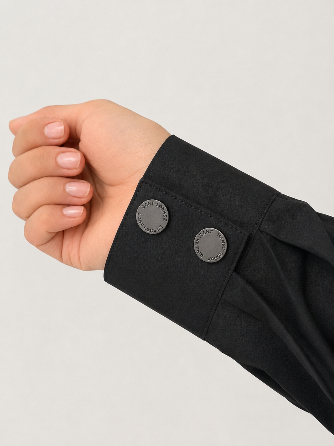 Cotton Straight Abaya with Button Cuff | Matte | Black