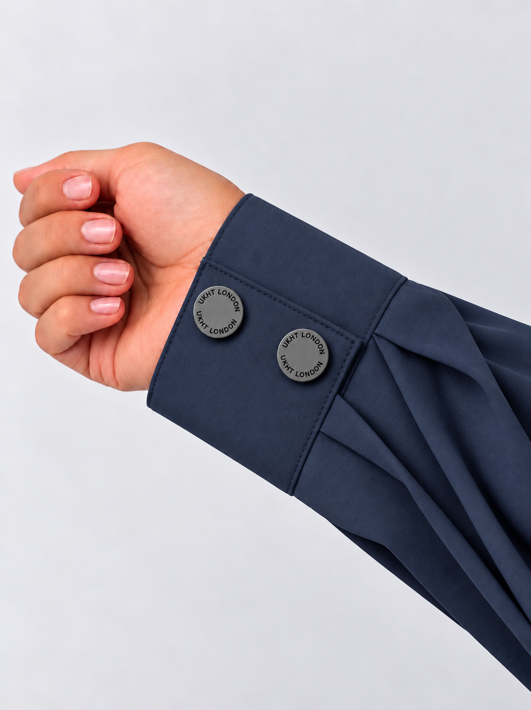Wash and Wear Modest Co-Ord Set | Oversized Buttoned Shirt Set Navy
