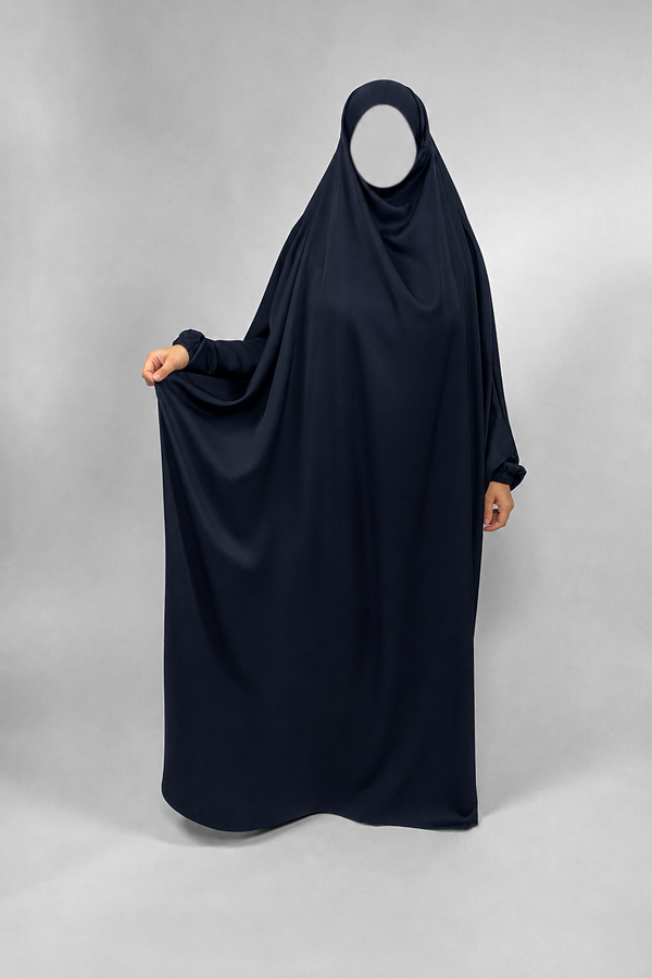 1 Piece Jilbab | Elastic Cuff | Nida | Navy