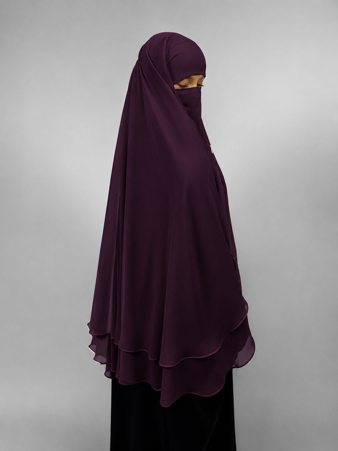 2 Layer Diamond Chiffon Khimar