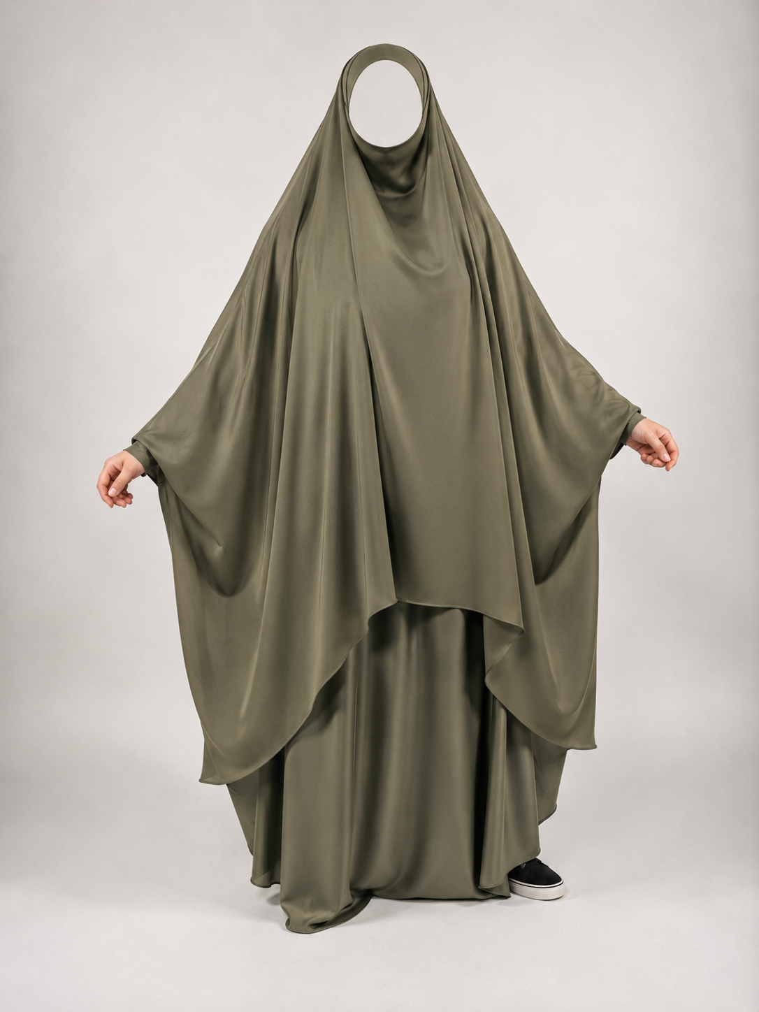 Desert Sage 2 Piece Jilbab - Waterall Style