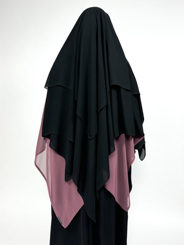 Long 3 Layer Diamond Niqab | No-Pinch
