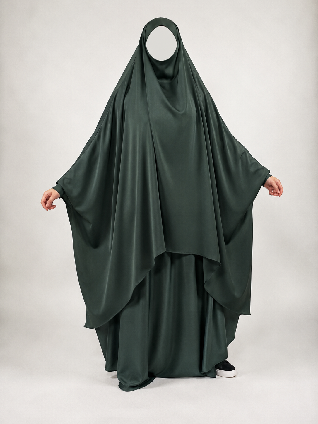 Emerald Noir 2 piece Jilbab | Waterfall Style