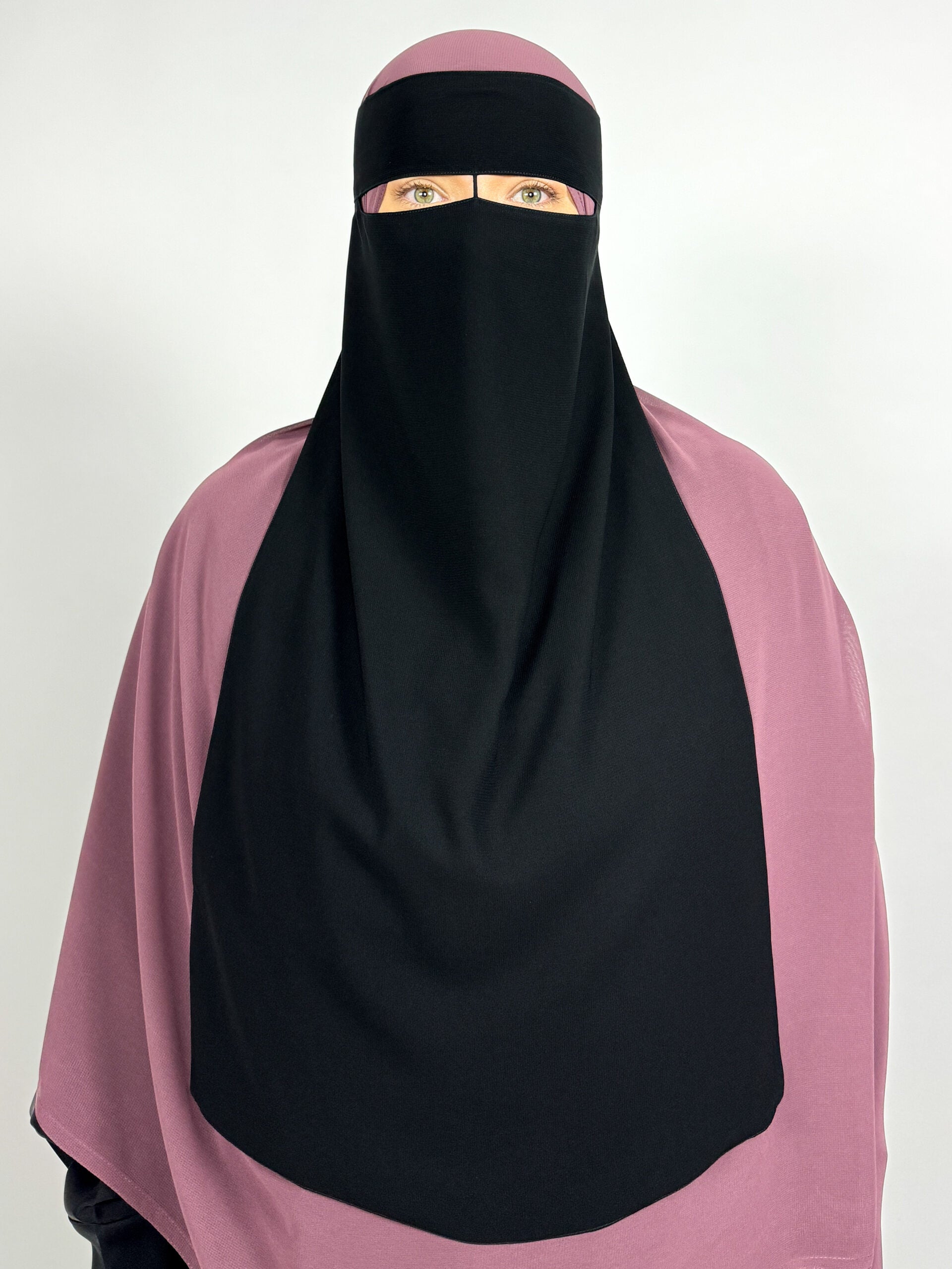 Extra Long 24" Niqab | 1 Layer | Thin Nose String
