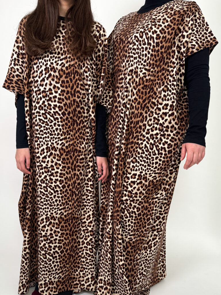 Baati with waist belt | Kaftan | Meksi | Leopard Print