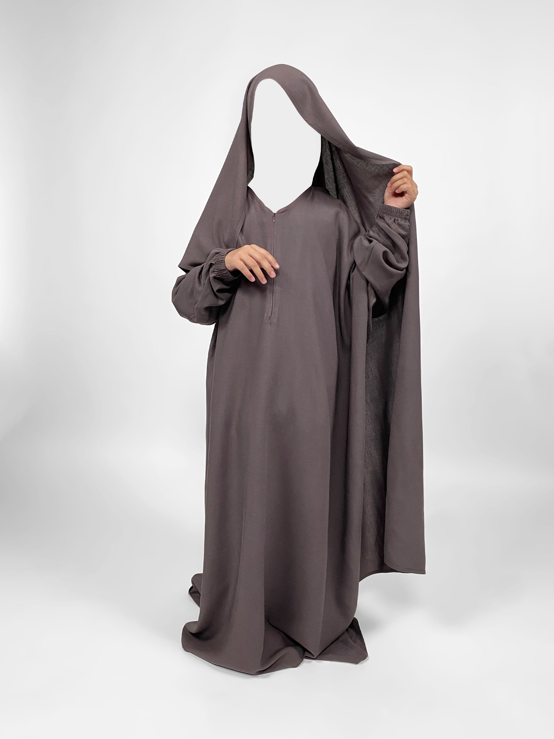 Prayer Abaya with Scarf | Right Handed