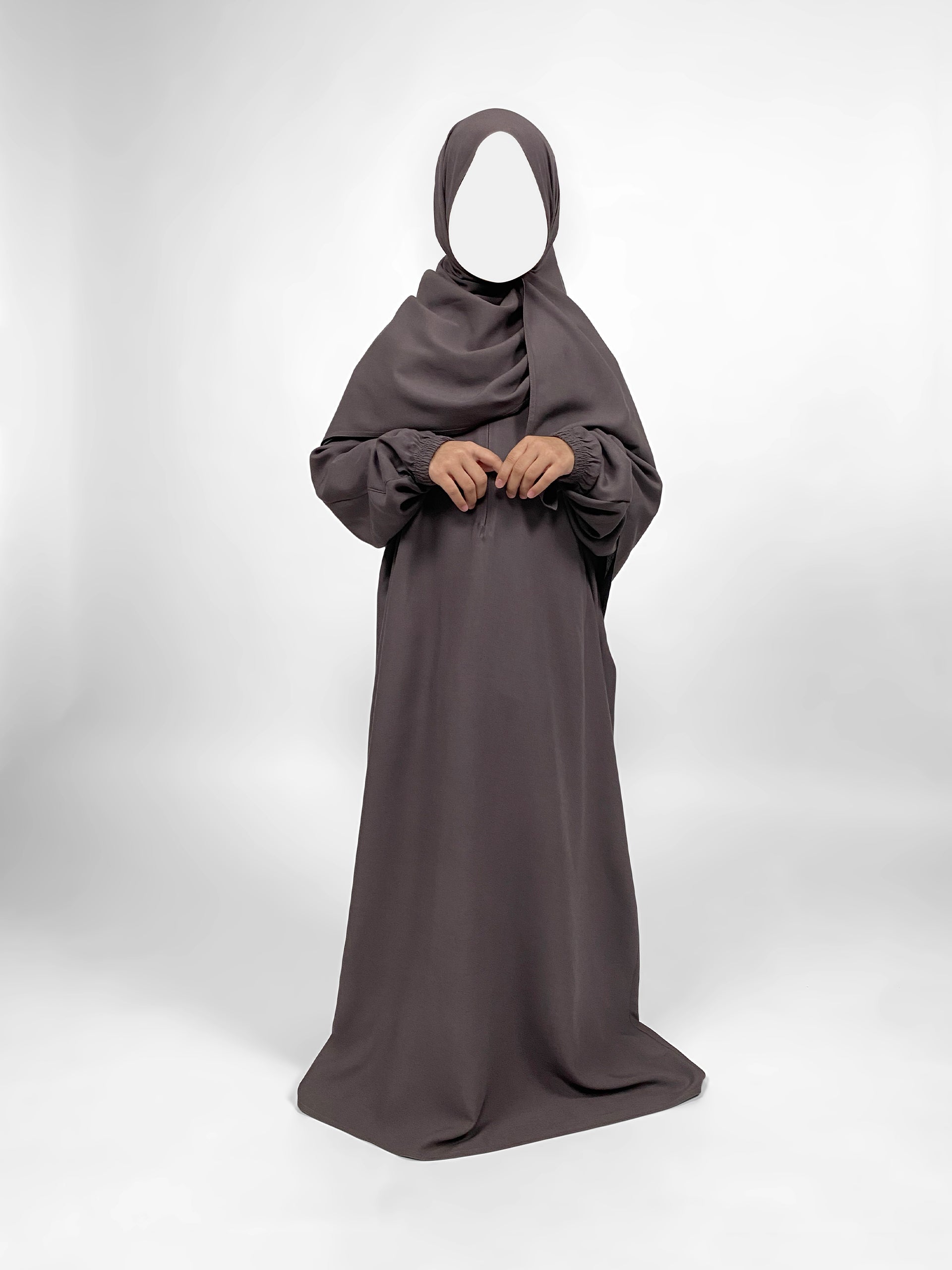 Prayer Abaya with Scarf | Right Handed