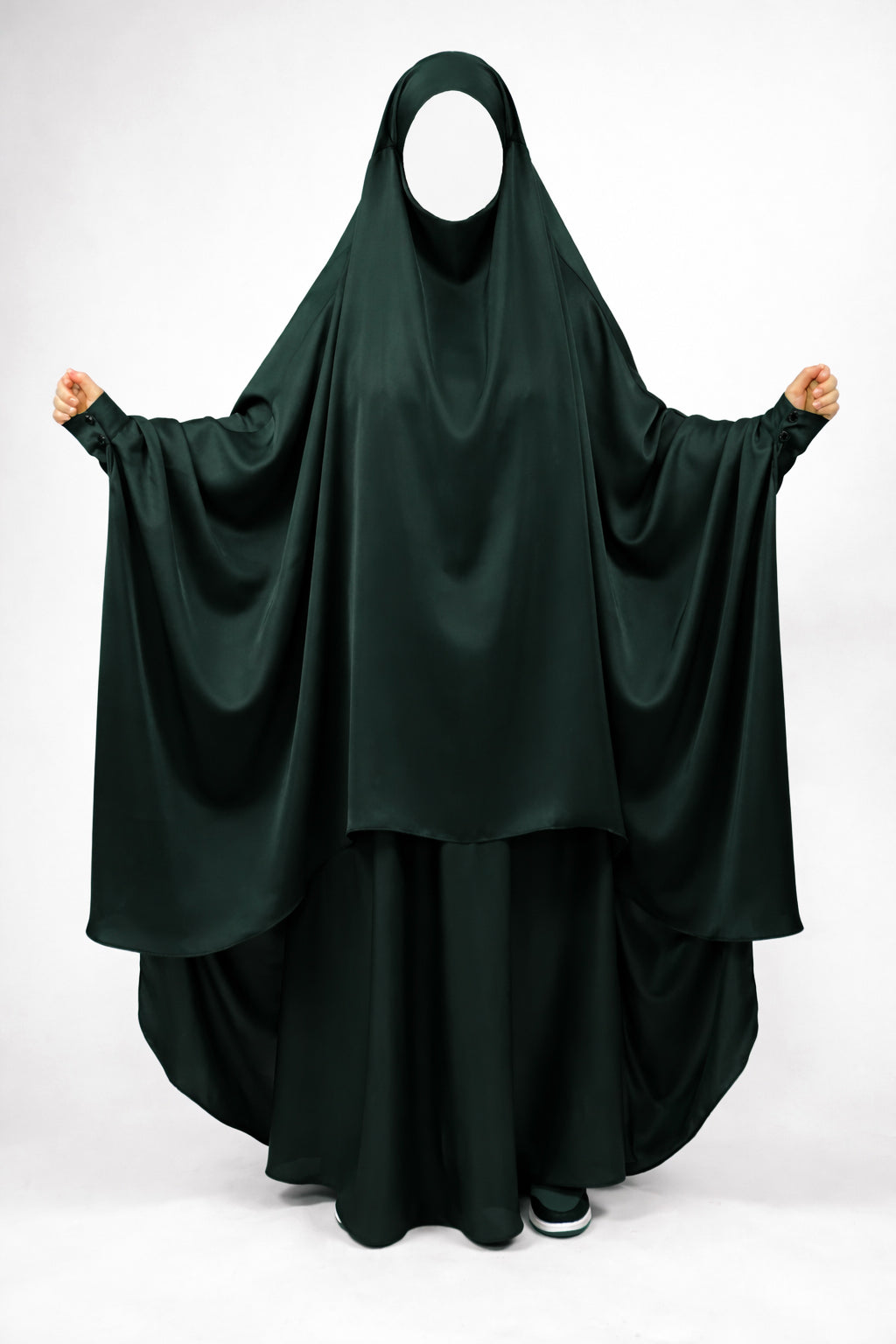 Emerald Noir 2 piece Jilbab | Waterfall Style