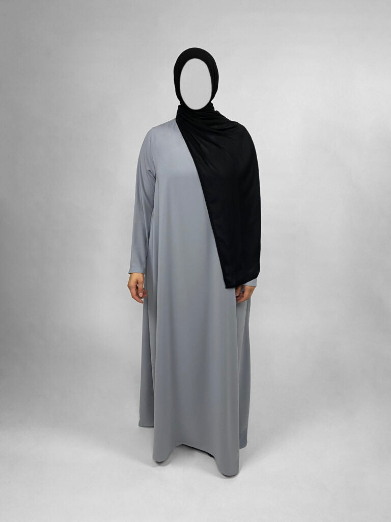 Plain Abaya with Pockets | Round neck | Matte