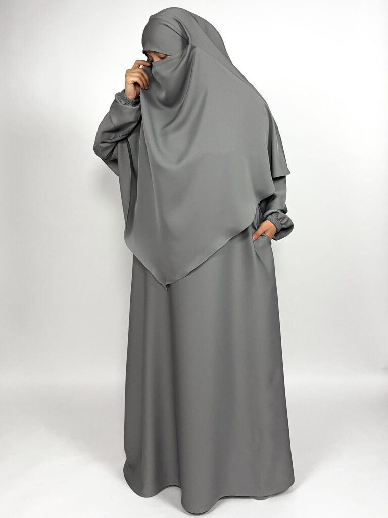 Straight Abaya with Elastic Cuff | Nida