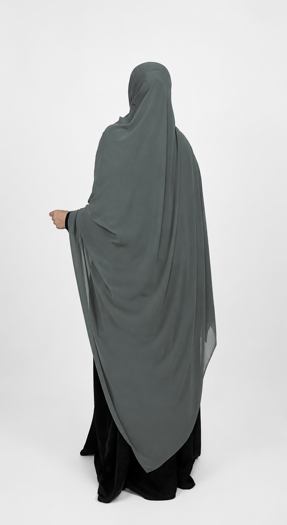 Extra Large Basic Chiffon Hijab - Grey