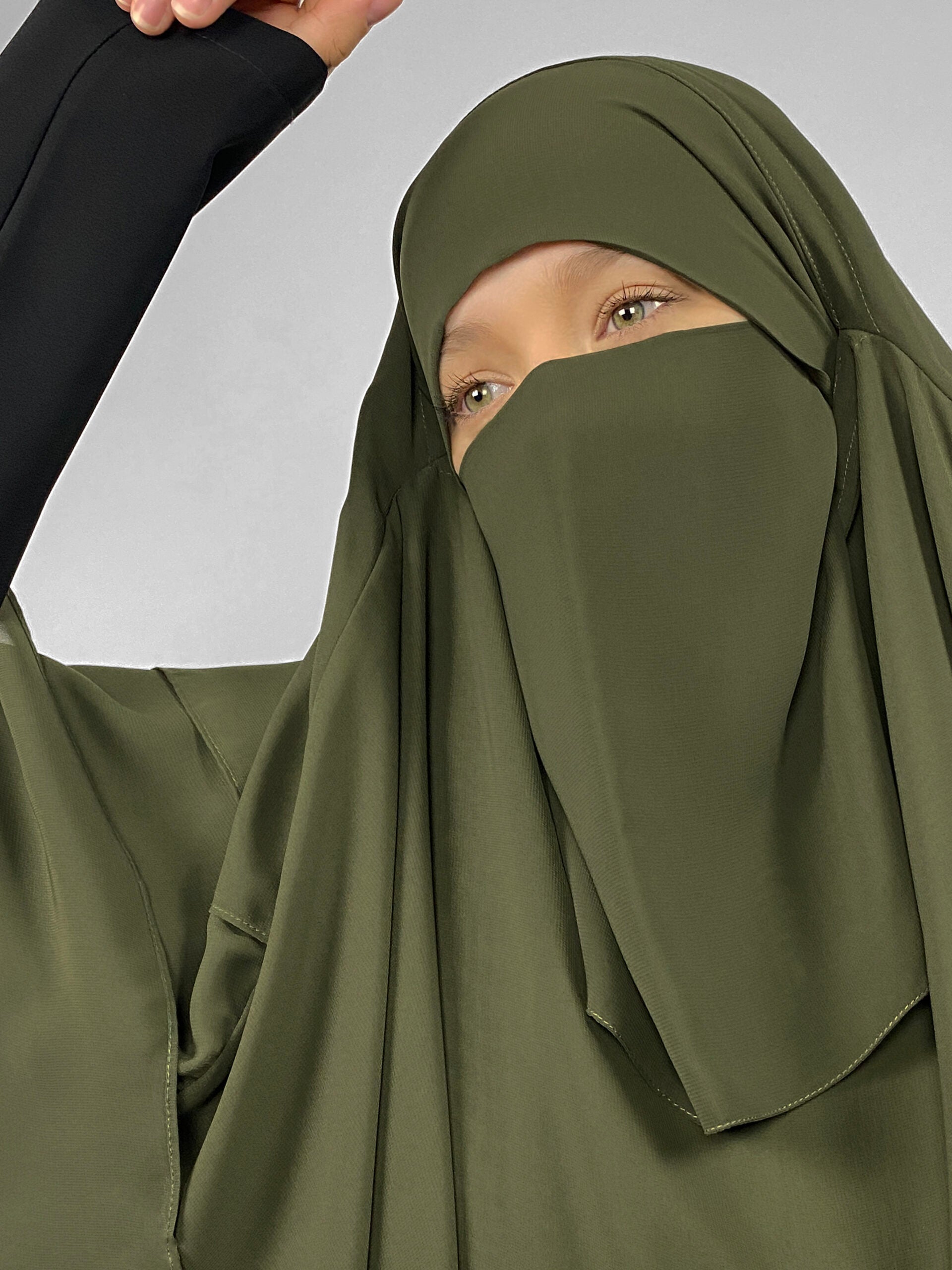 Short Half Niqab | Tie back