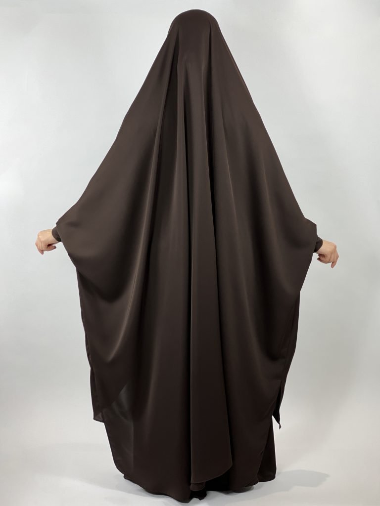Mocha Noir 2 Piece Jilbab - Waterall Style