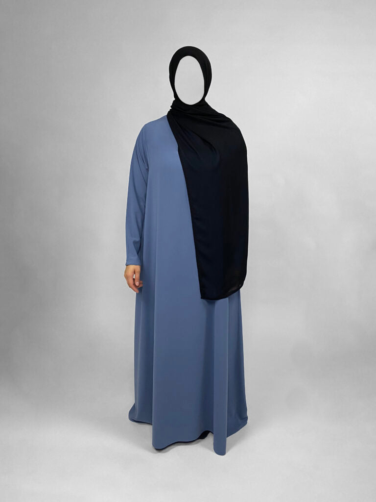 Plain Abaya with Pockets | Round neck | Matte