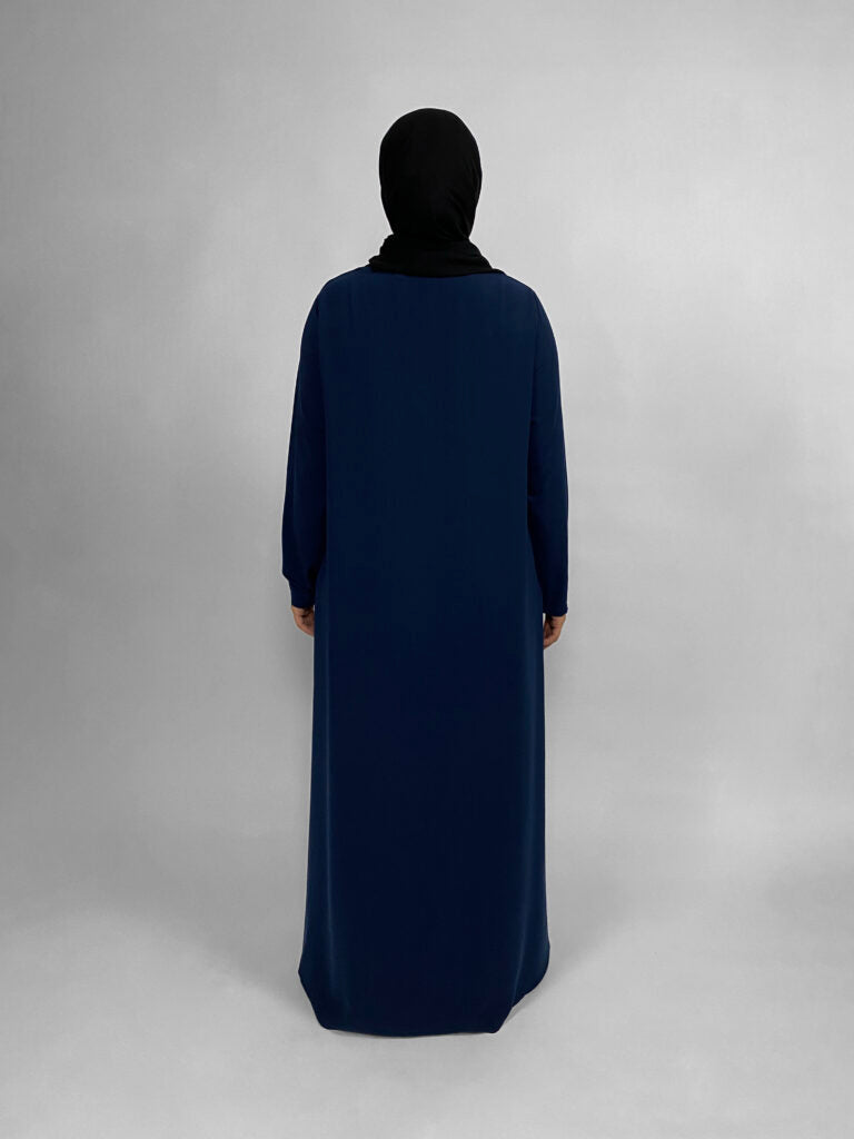 Plain Abaya with Pockets | Round neck | Matte