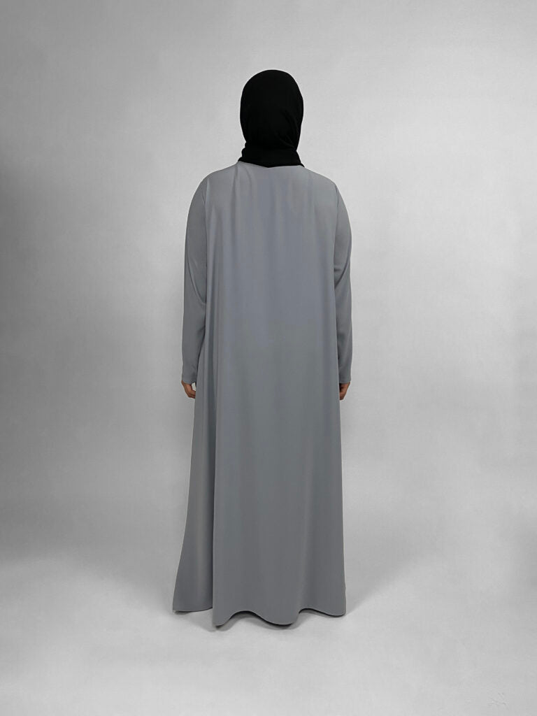 Plain Abaya with Pockets | Round neck | Matte