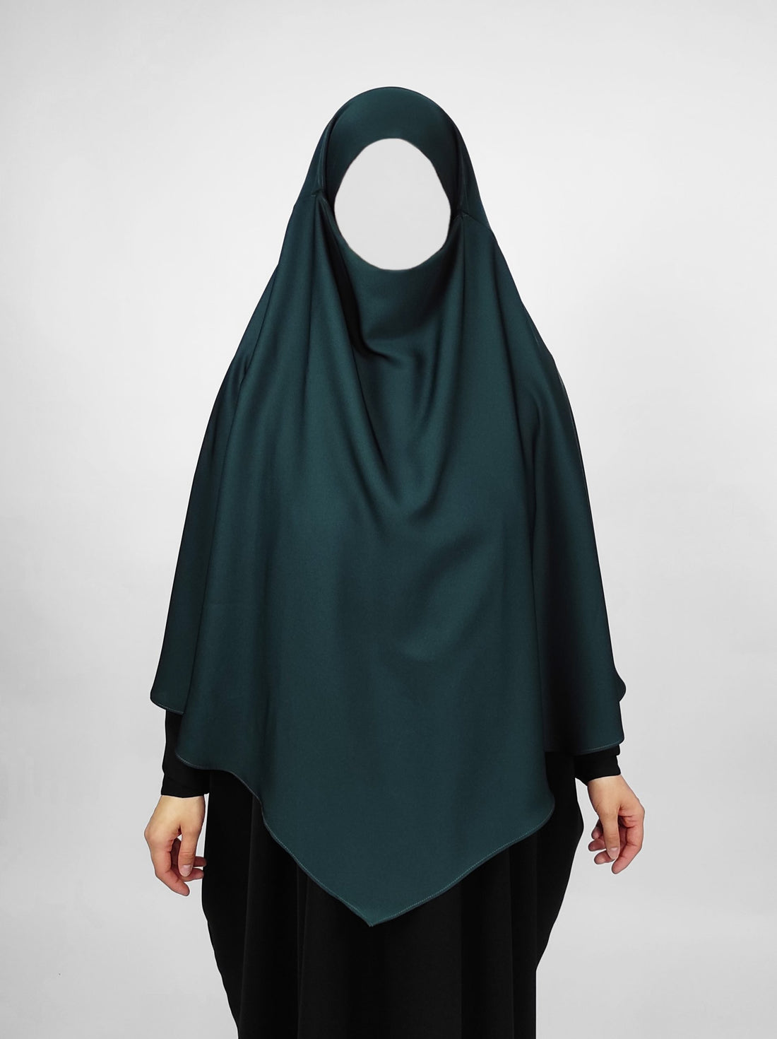 Teal Green Diamond Khimar | Short