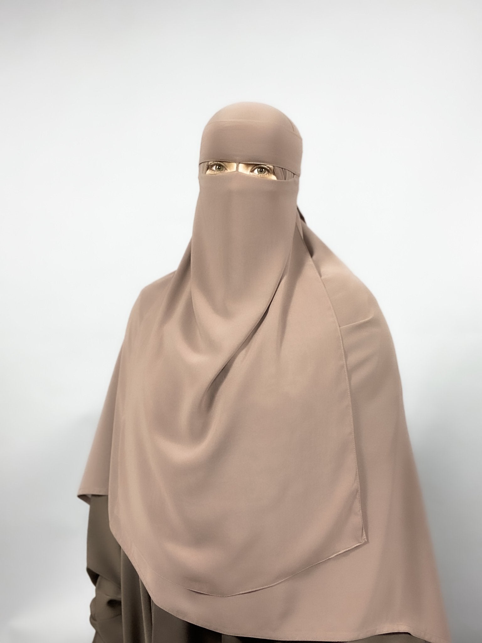 Extra Long 24" Niqab | 1 Layer | Thin Nose String