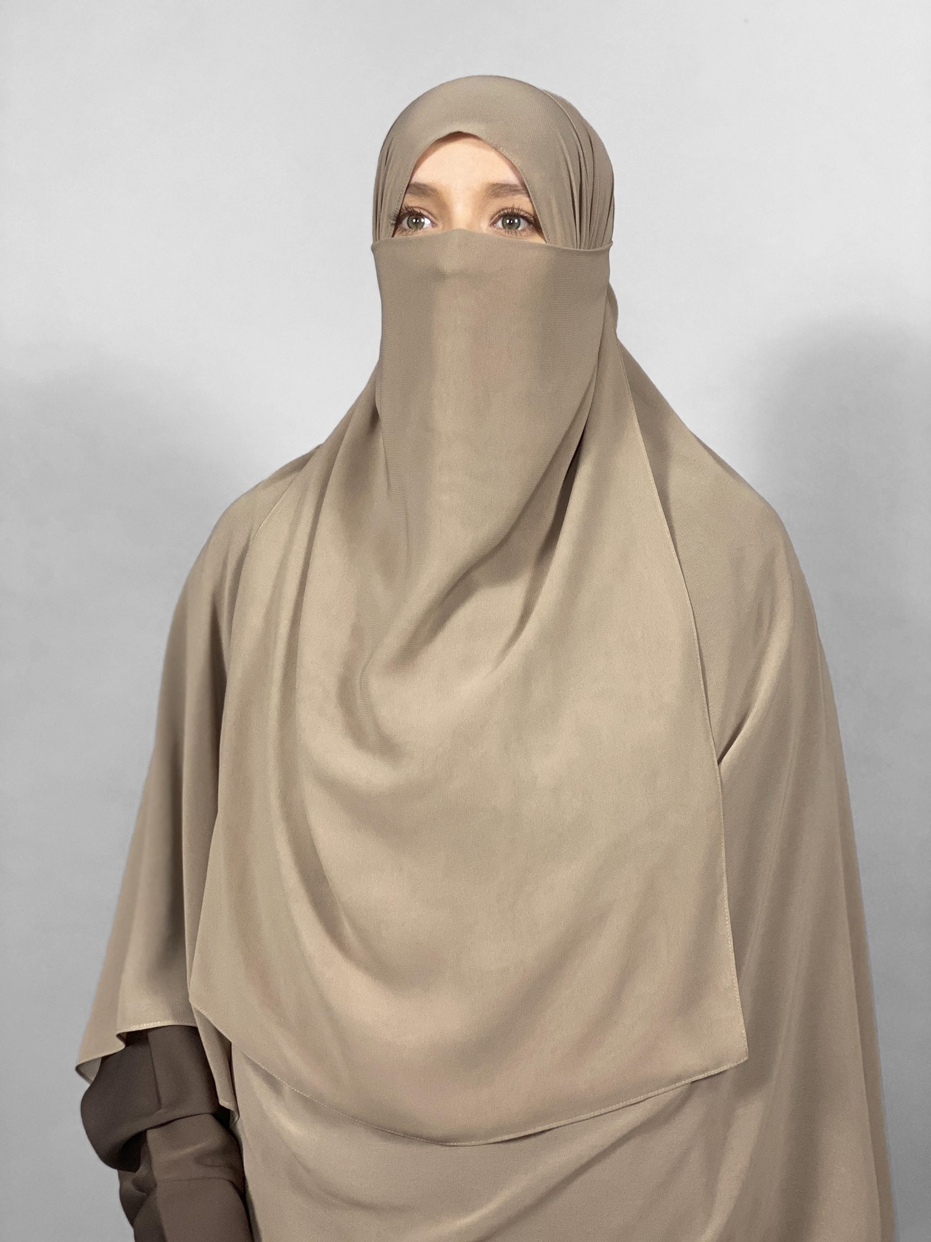 Extra Long 24" Half Niqab | Tie Back