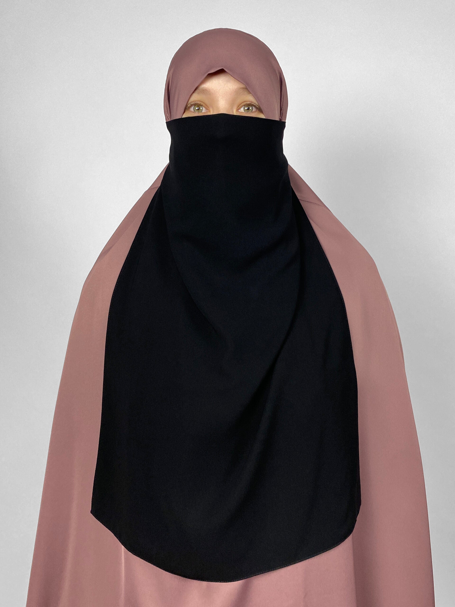 Extra Long 24" Half Niqab | Tie Back