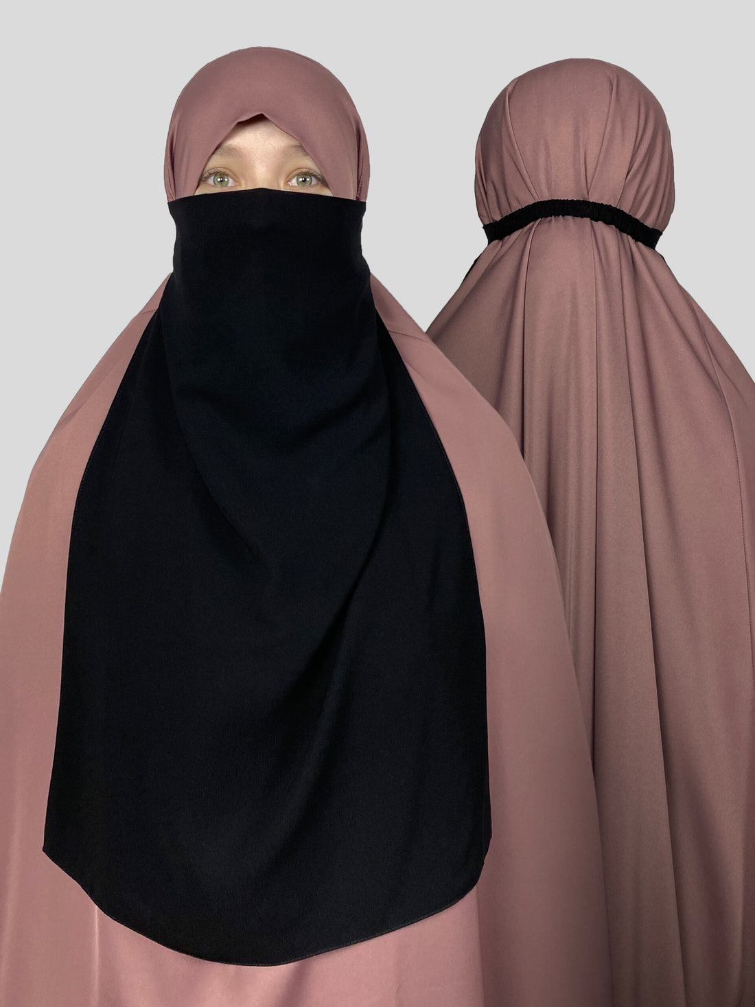Extra Long 24" Half Niqab | Elastic Back